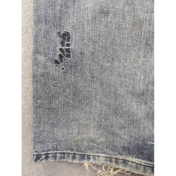 Vintage Akademiks Jeans Mens 32 Blue Baggy Embroidered Back Pockets Classic Y2K - Picture 11 of 16